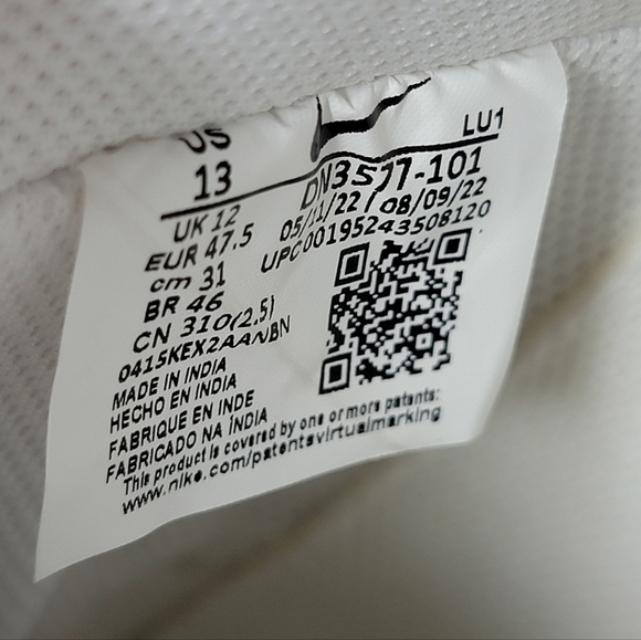 Nike Court Vision Mid Next Nature White Black Sneakers DN3577-101 Men’s Size 13 - Picture 3 of 8